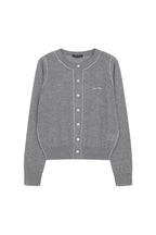 LESHOP BLANC Women's Contrast-Trim Wool-Blend Cardigan L1G32KCD070 — original supplier image 1003-gallery-09