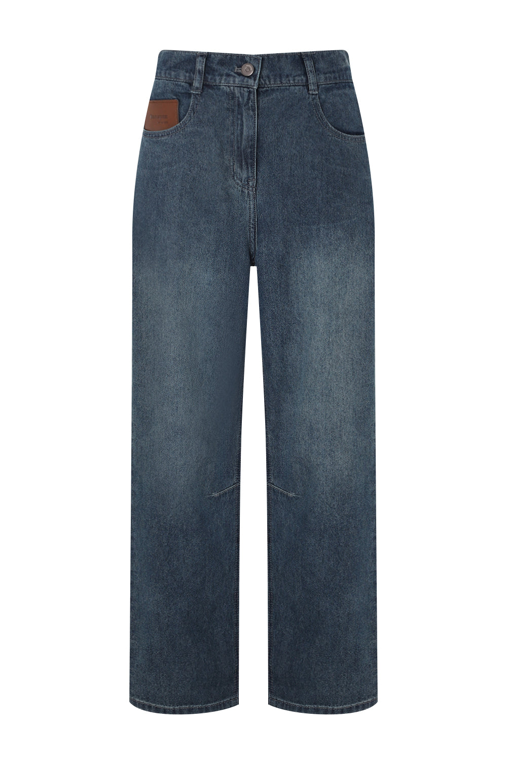 Bonispax Women's Leather-Label Baggy Indigo Jeans B1G32DSL030 — original supplier image 1102-gallery-08