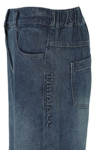 Bonispax Women's Leather-Label Baggy Indigo Jeans B1G32DSL030 — original supplier image 1102-gallery-11