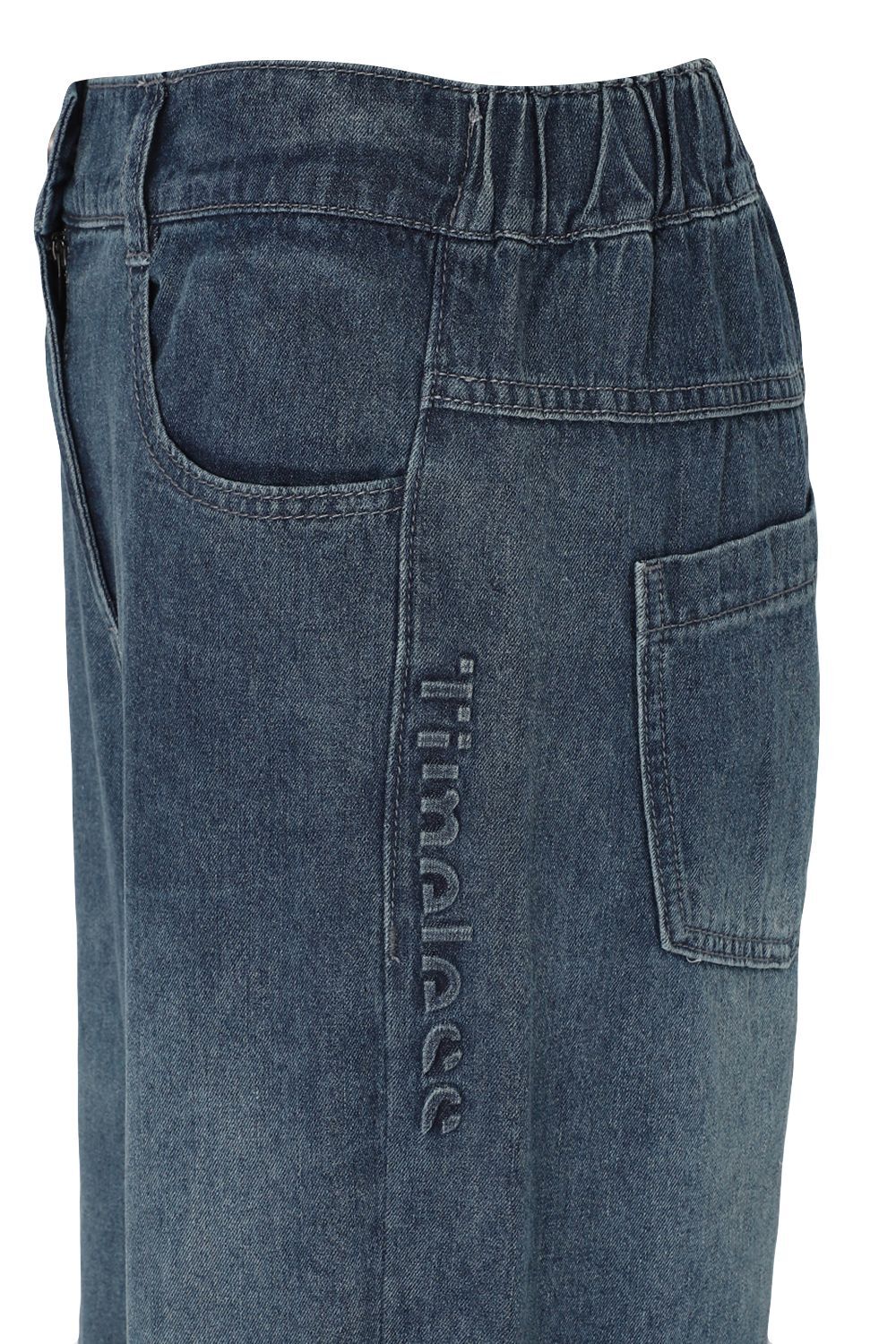 Bonispax Women's Leather-Label Baggy Indigo Jeans B1G32DSL030 — original supplier image 1102-gallery-11