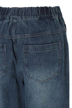 Bonispax Women's Leather-Label Baggy Indigo Jeans B1G32DSL030 — original supplier image 1102-gallery-13