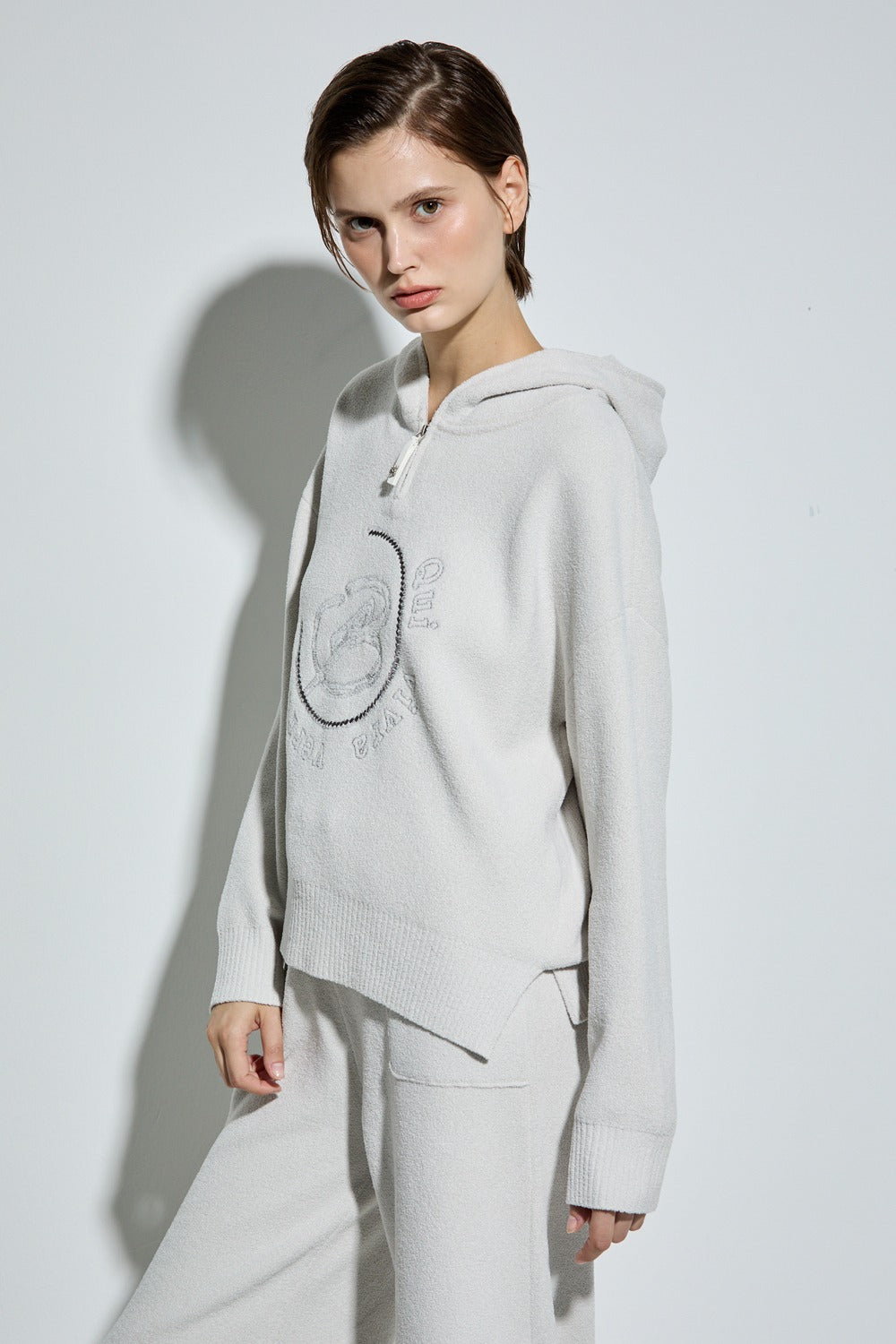 Bonispax Women's Boucle Half-Zip Hooded Knit Pullover B3G42KPO920 — original supplier image 1311-gallery-00