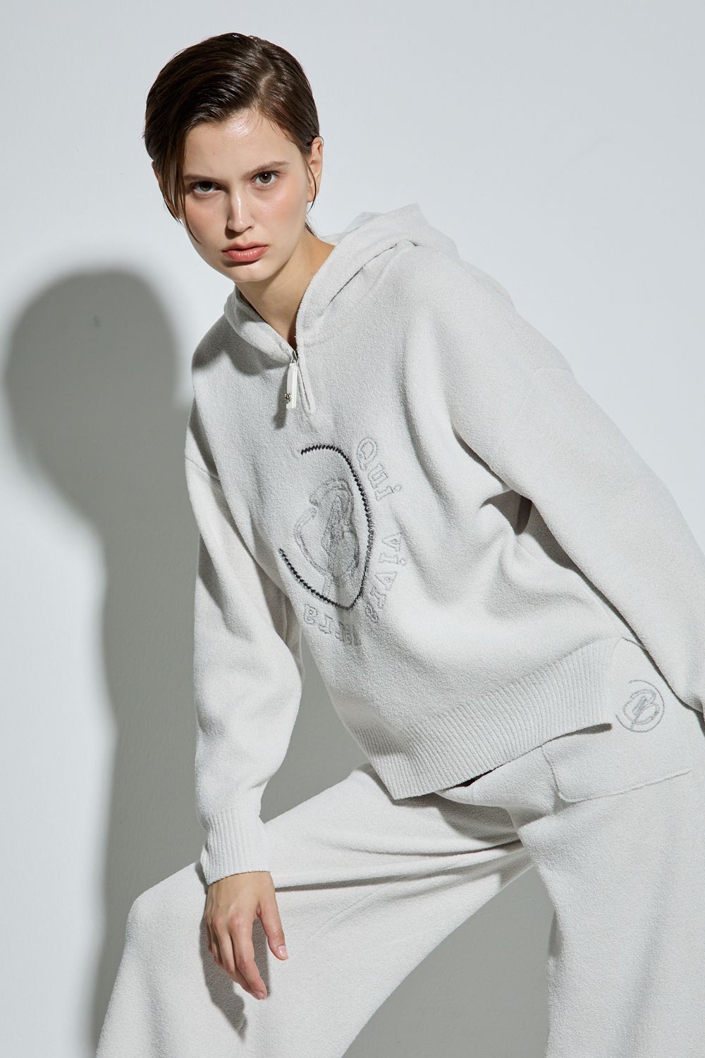 Bonispax Women's Boucle Half-Zip Hooded Knit Pullover B3G42KPO920 — original supplier image 1311-gallery-01