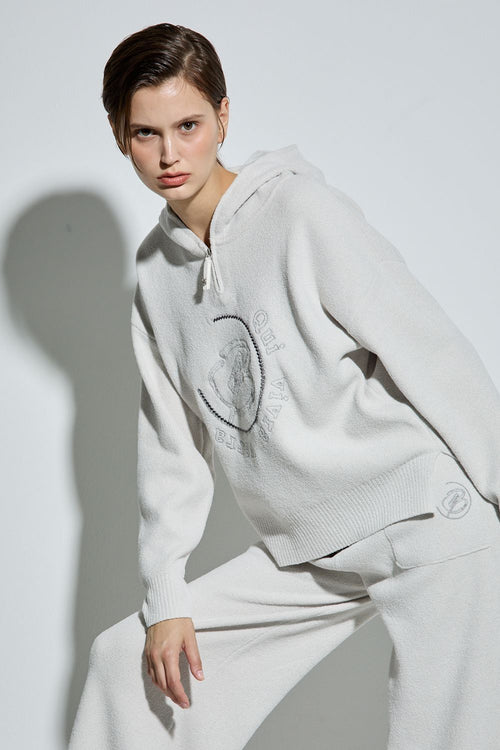 Bonispax Women's Boucle Half-Zip Hooded Knit Pullover B3G42KPO920 — original supplier image 1311-gallery-01