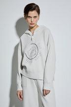 Bonispax Women's Boucle Half-Zip Hooded Knit Pullover B3G42KPO920 — original supplier image 1311-gallery-02