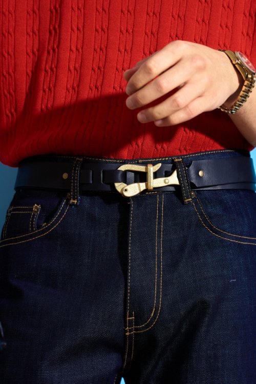 GOLDPERCENT Signature Hook-Buckle Belt