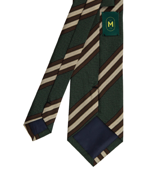 MANNERGRAM Sharp Stripe Silk-Blend Necktie – 4 Colors original view 1717406-gallery-02