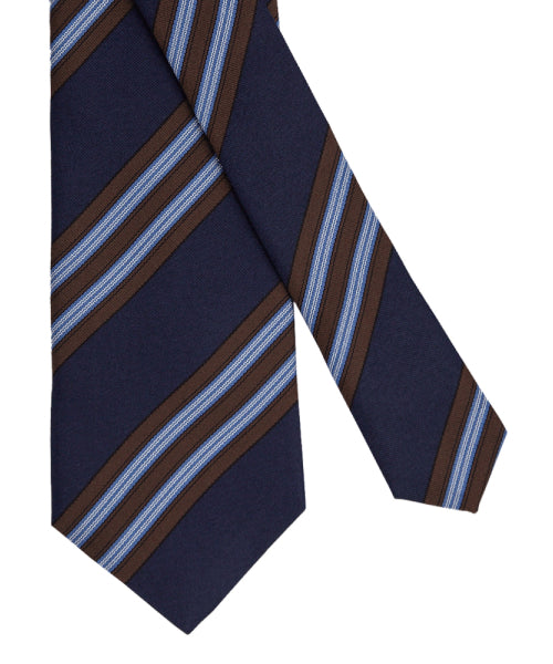 MANNERGRAM Sharp Stripe Silk-Blend Necktie – 4 Colors original view 1717407-gallery-01
