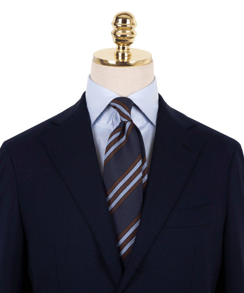 MANNERGRAM Sharp Stripe Silk-Blend Necktie – 4 Colors original view 1717407-gallery-03