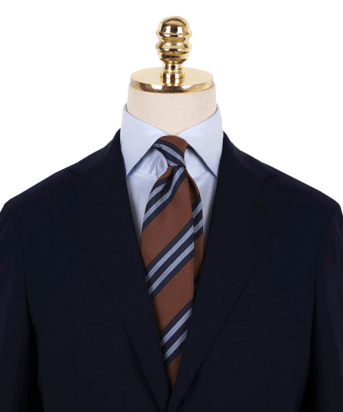 MANNERGRAM Sharp Stripe Silk-Blend Necktie – 4 Colors original view 1717408-gallery-03