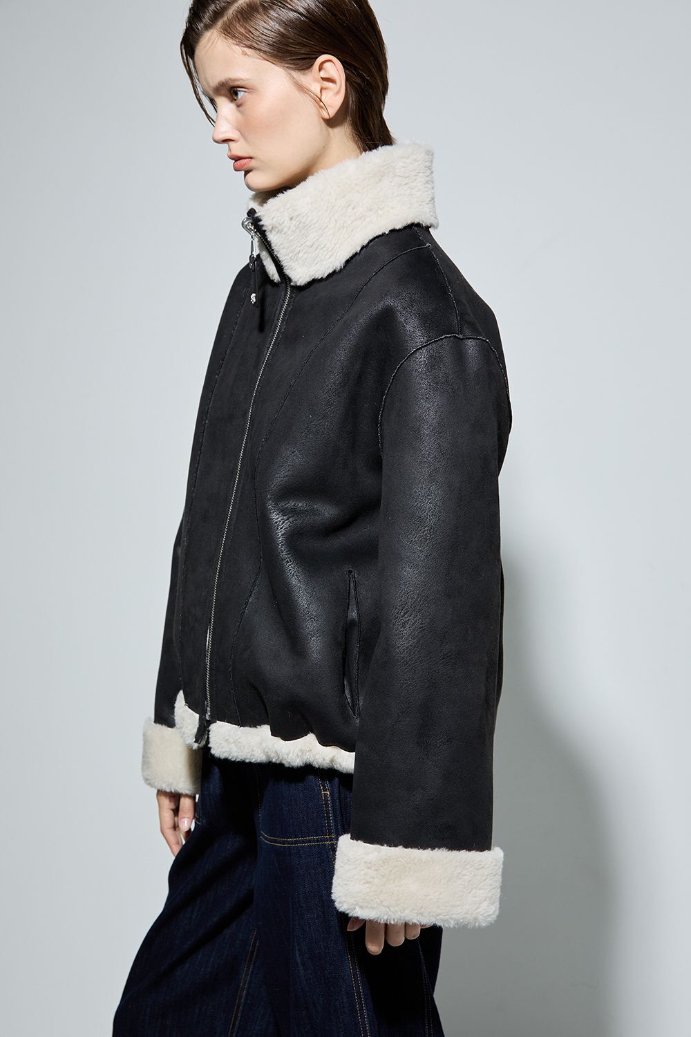 Bonispax Women's Reversible Faux Shearling Zip Jacket B1G42MJK500 — original supplier image 1830-gallery-03