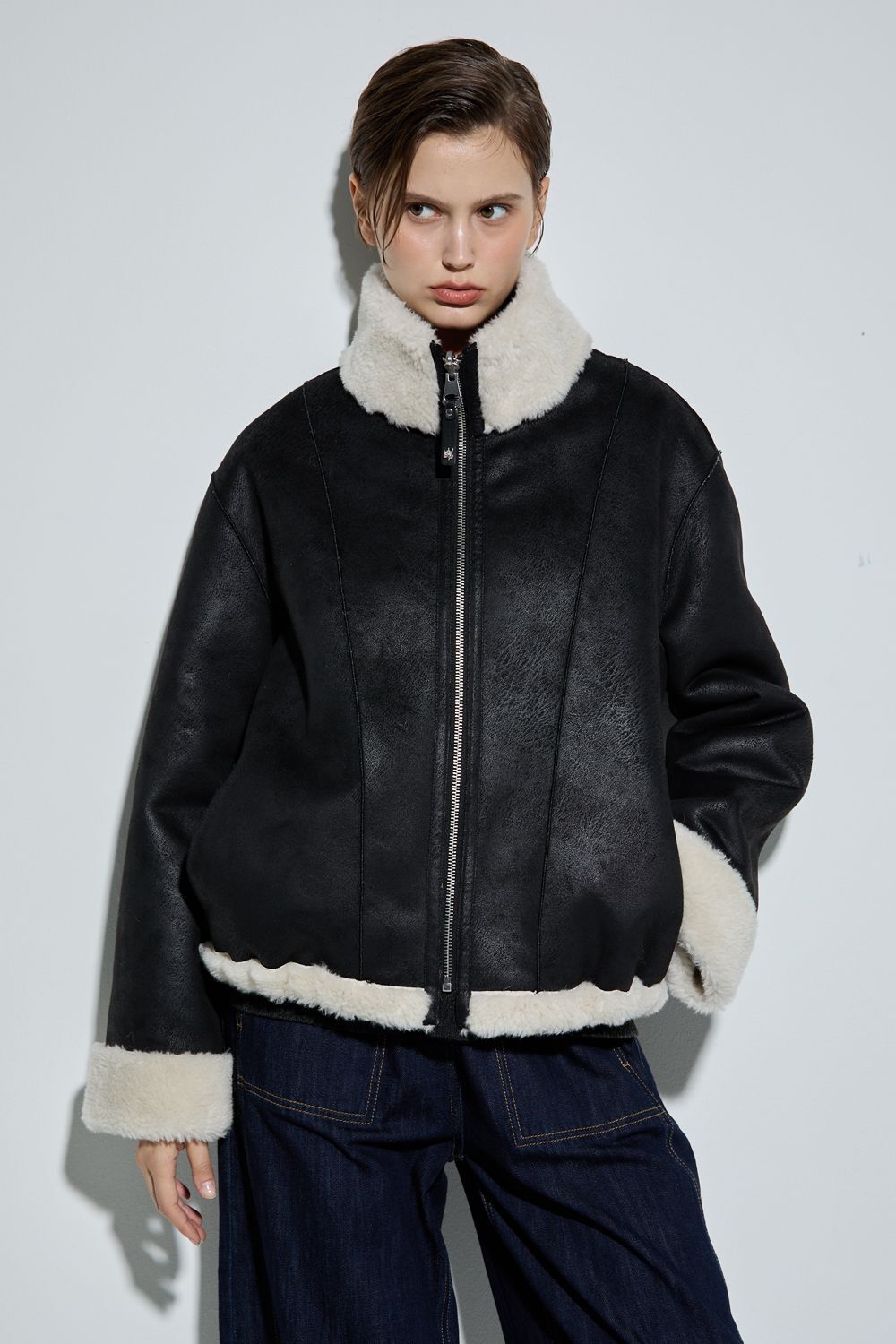 Bonispax Women's Reversible Faux Shearling Zip Jacket B1G42MJK500 — original supplier image 1830-gallery-04