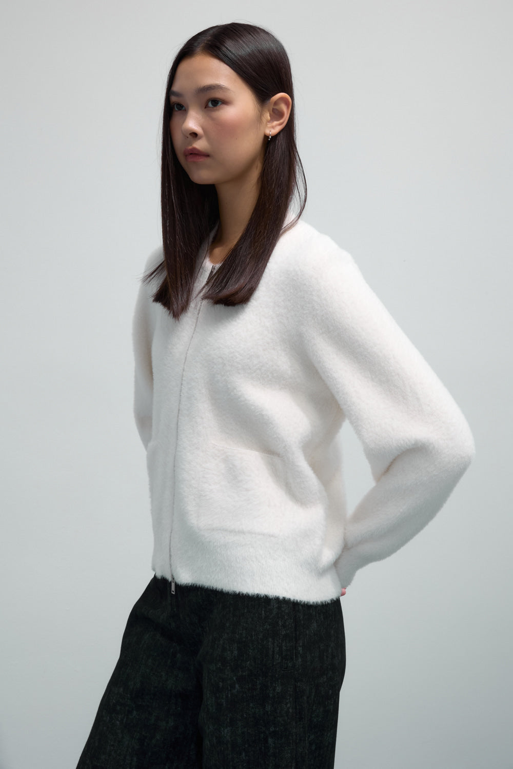 Bonispax Women's Eyelash-Knit Zip Cardigan B3F42KCD040 — 1896-gallery-01