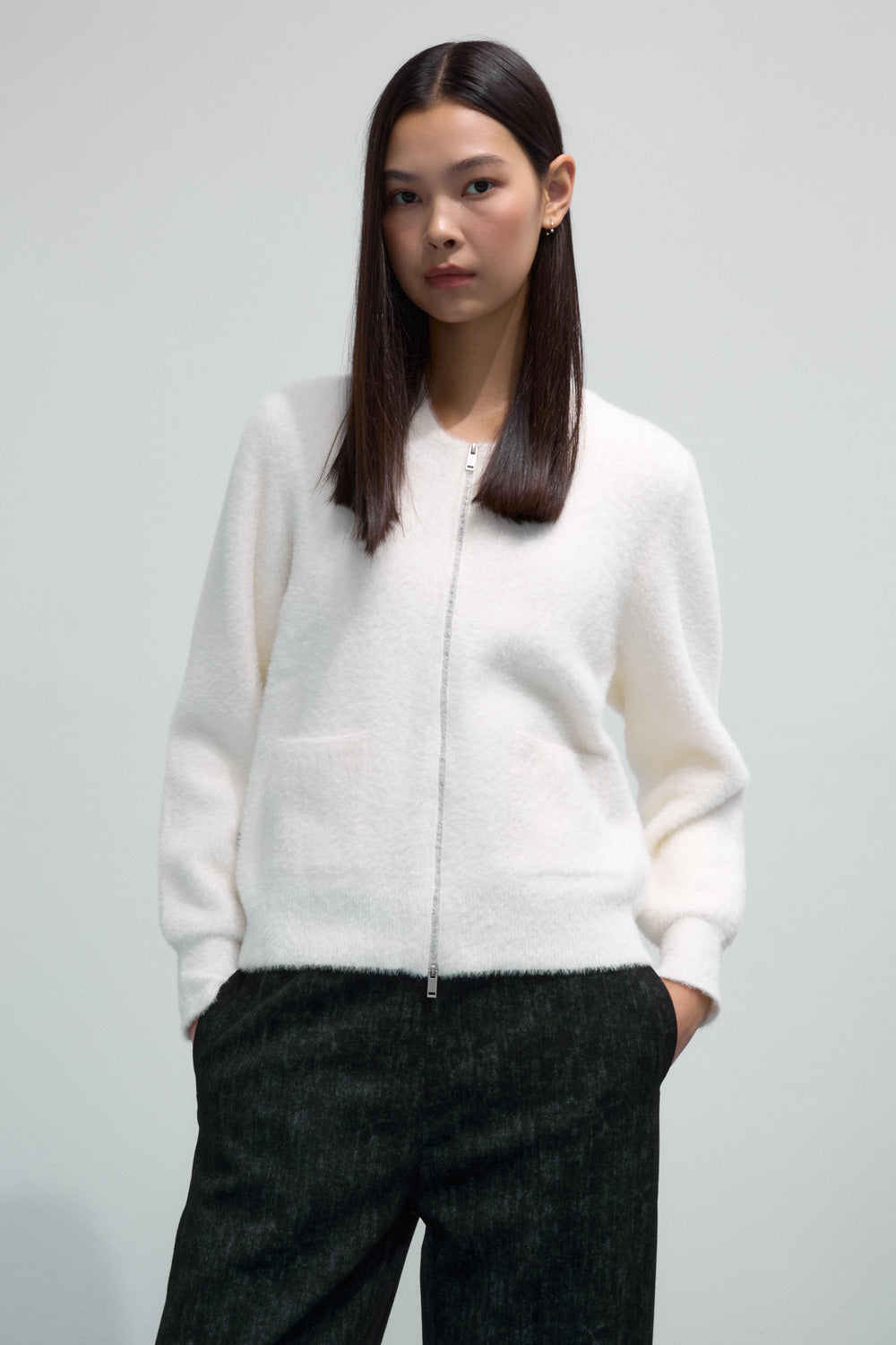 Bonispax Women's Eyelash-Knit Zip Cardigan B3F42KCD040 — 1896-gallery-02