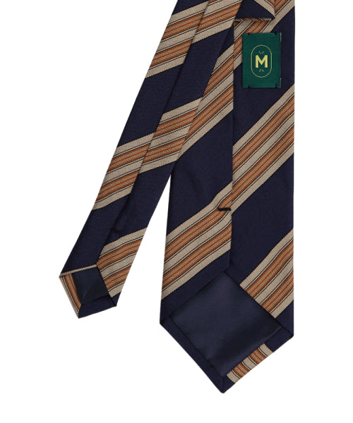 MANNERGRAM Sharp Stripe Silk-Blend Necktie – 4 Colors original view 1954165-gallery-02