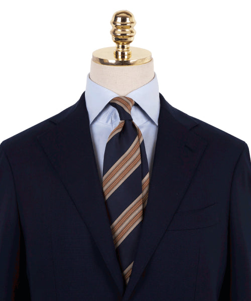 MANNERGRAM Sharp Stripe Silk-Blend Necktie – 4 Colors original view 1954165-gallery-03