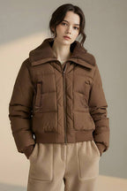 Bonispax Women's Wide-Collar Cropped Duck-Down Puffer Jacket B1F45OJP060 — original supplier image 2022-gallery-00