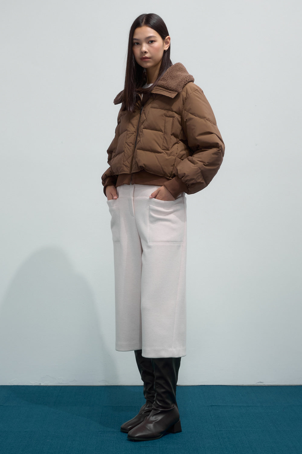 Bonispax Women's Wide-Collar Cropped Duck-Down Puffer Jacket B1F45OJP060 — original supplier image 2022-gallery-05