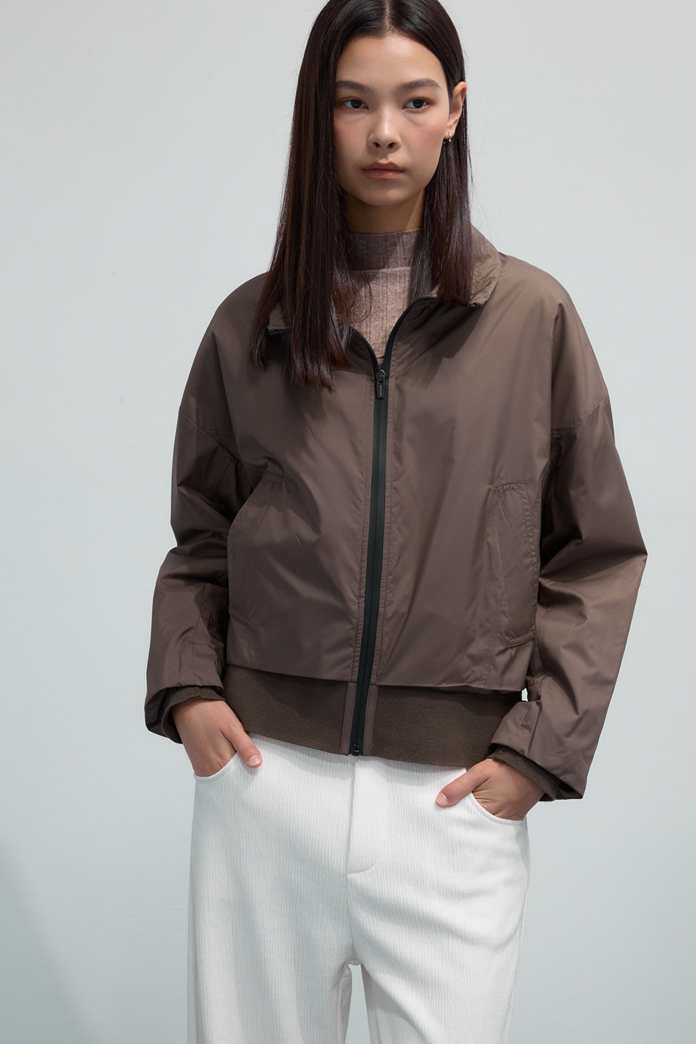 Bonispax Women's Lightweight Knit-Trim Padded Jacket B1F42PJP020 — 2037-gallery-01