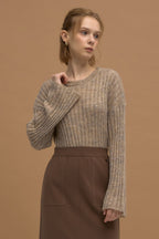 LESHOP BLANC Women's Glitter Ribbed Crewneck Sweater L2G45KPO200 — 2225-gallery-02