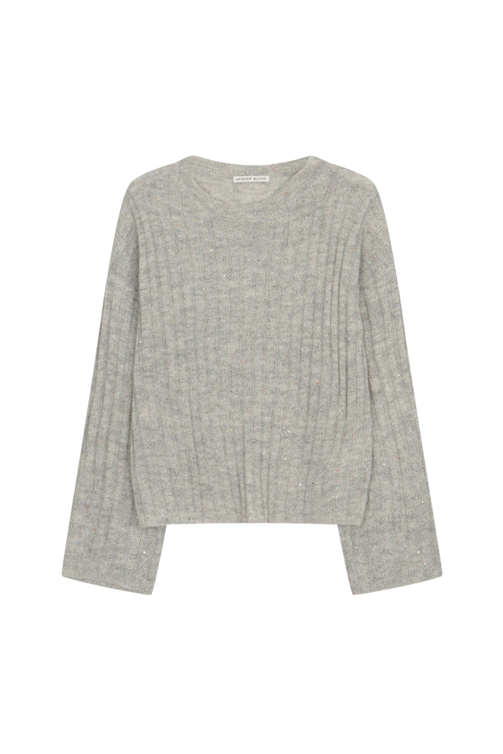 LESHOP BLANC Women's Glitter Ribbed Crewneck Sweater L2G45KPO200 — 2225-gallery-09