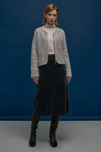 LESHOP BLANC Women's Two-Way Zip Tweed-Knit Cardigan L1G42KCD070 — original supplier image 2246-gallery-06
