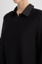 Bonispax Women's Shirt-Collar Distressed-Trim Knit Dress B1G32WOP020 — original supplier image 2297-gallery-05