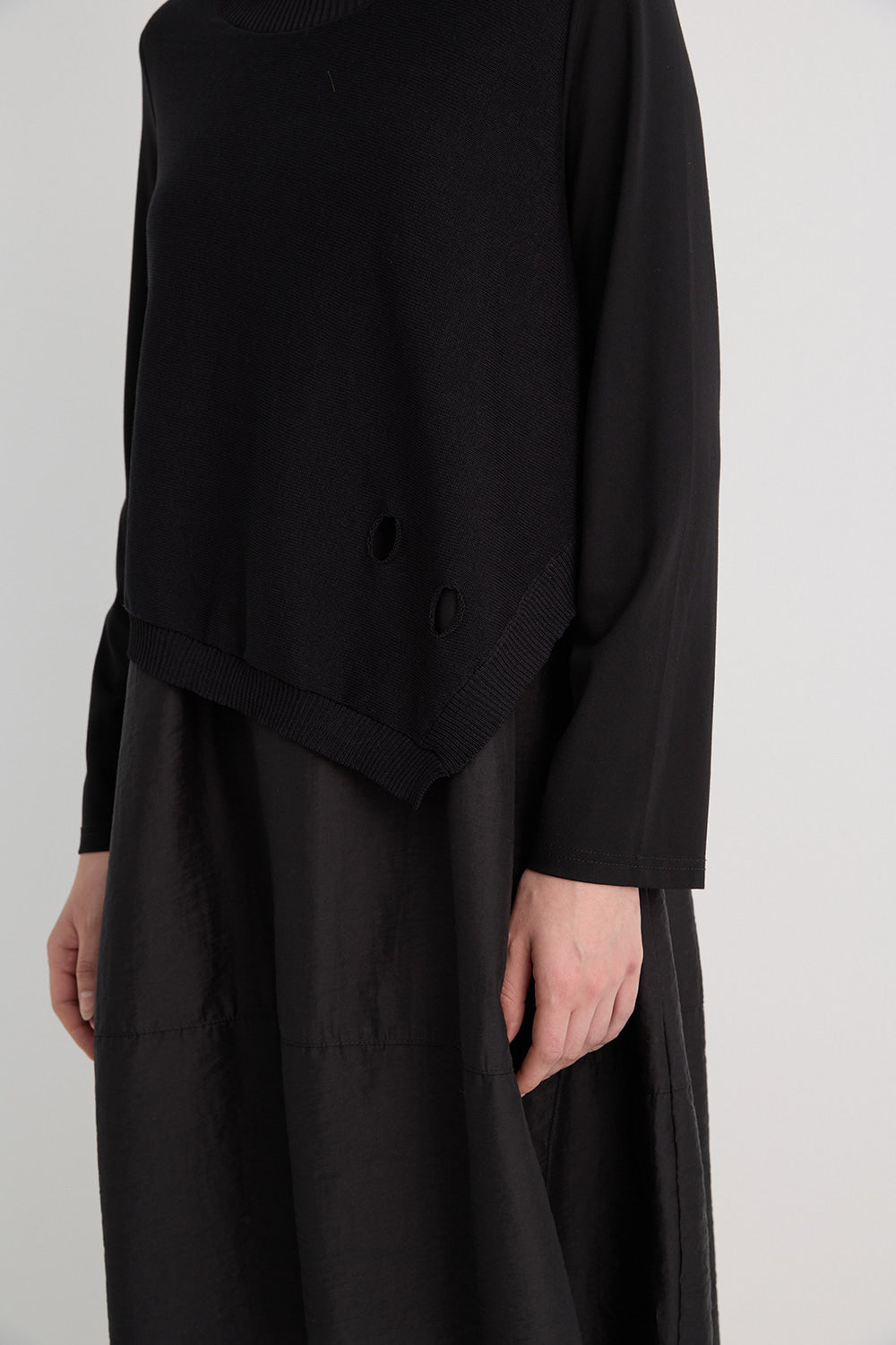 Bonispax Women's Shirt-Collar Distressed-Trim Knit Dress B1G32WOP020 — original supplier image 2297-gallery-06