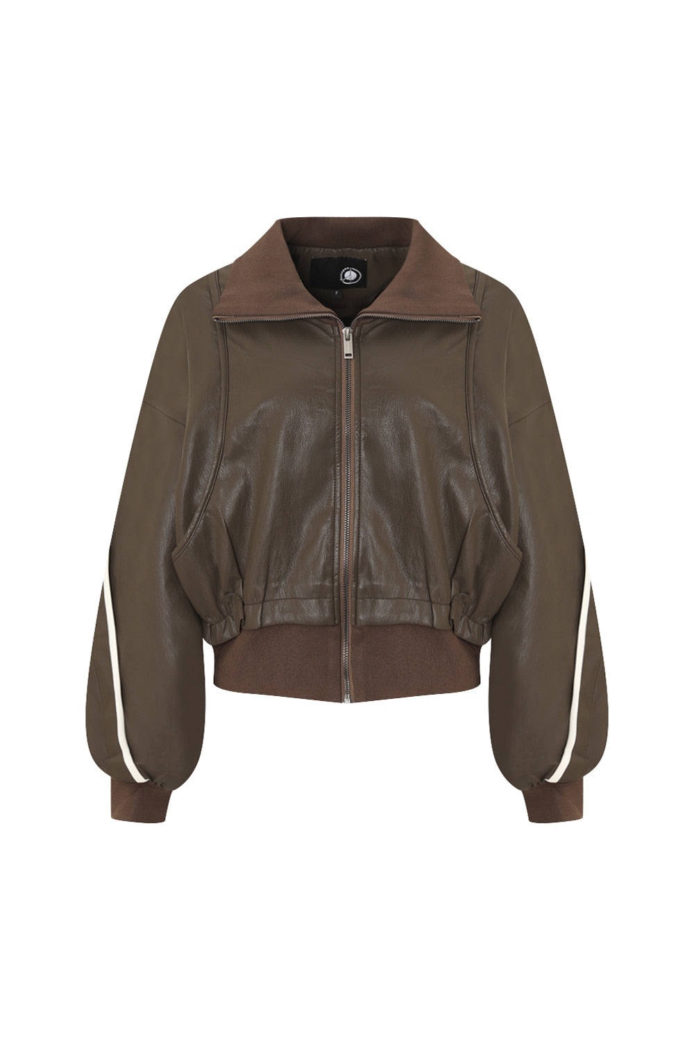 Bonispax Women's Contrast-Piping Faux-Leather Bomber Jacket B1G35LJK550 — 2299-gallery-07