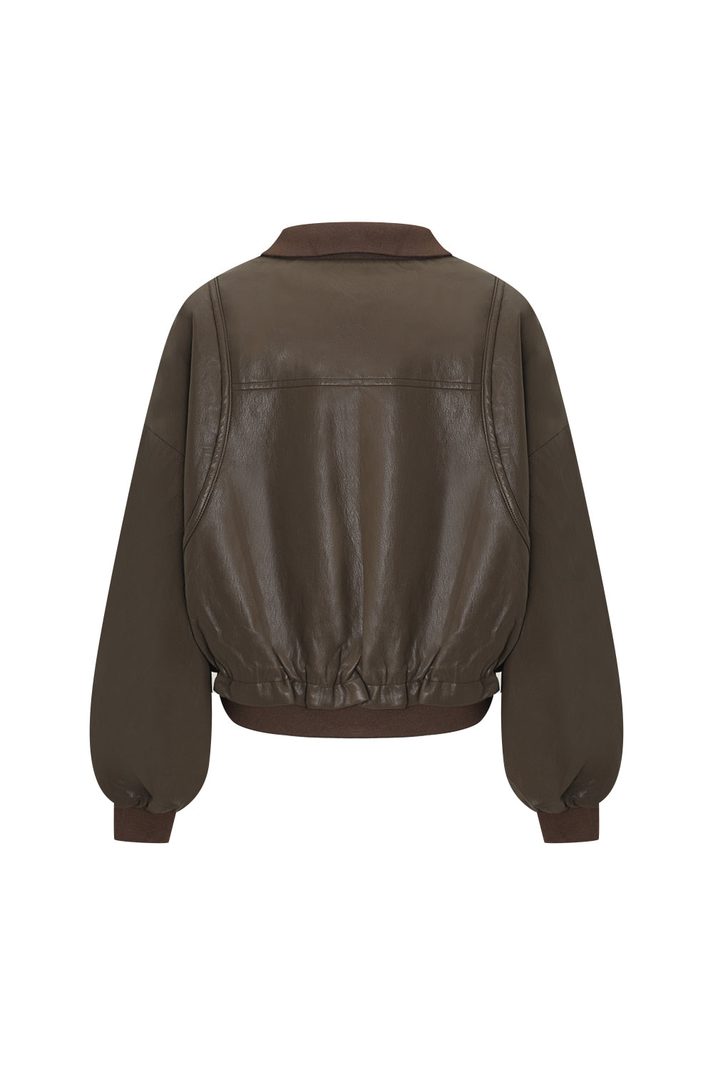 Bonispax Women's Contrast-Piping Faux-Leather Bomber Jacket B1G35LJK550 — 2299-gallery-08