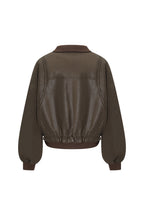 Bonispax Women's Contrast-Piping Faux-Leather Bomber Jacket B1G35LJK550 — 2299-gallery-08