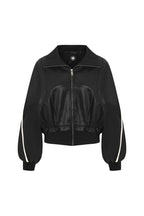 Bonispax Women's Contrast-Piping Faux-Leather Bomber Jacket B1G35LJK550 — 2299-gallery-09