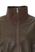 Bonispax Women's Contrast-Piping Faux-Leather Bomber Jacket B1G35LJK550 — 2299-gallery-10
