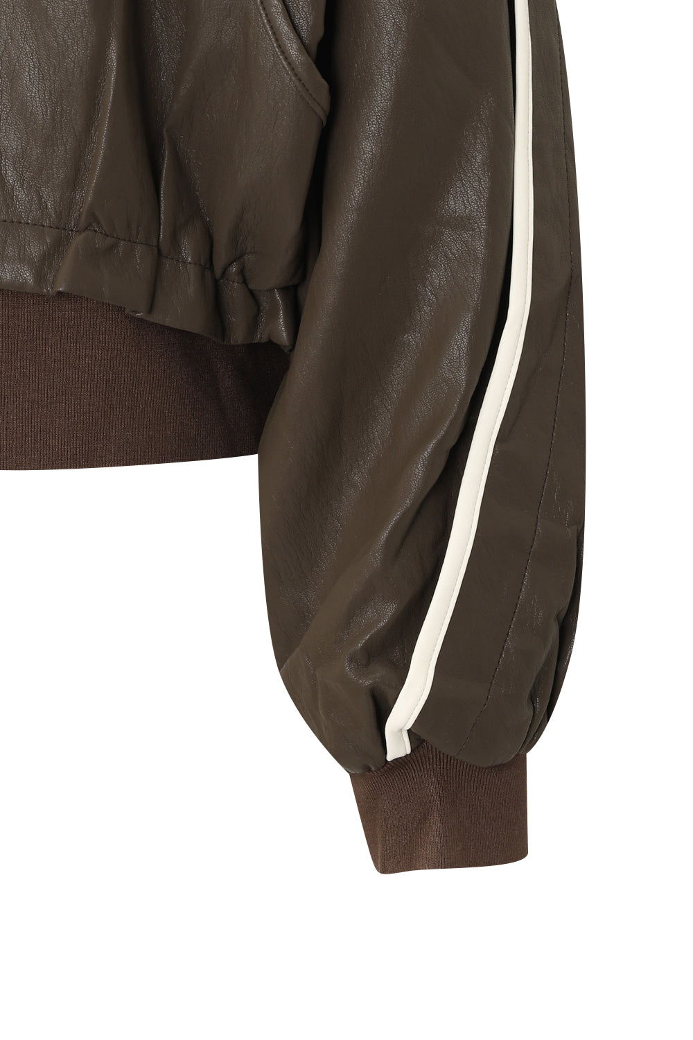 Bonispax Women's Contrast-Piping Faux-Leather Bomber Jacket B1G35LJK550 — 2299-gallery-11