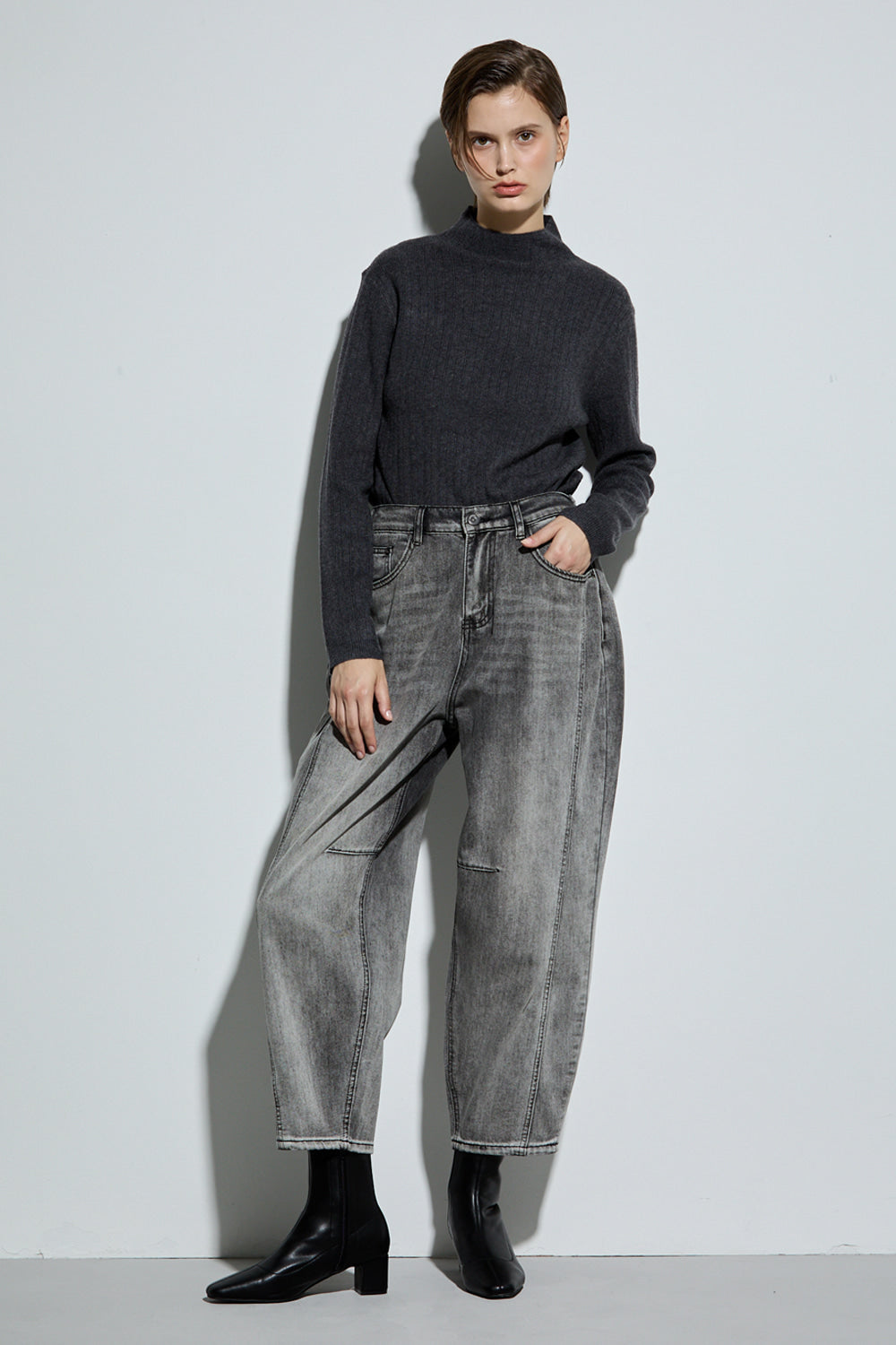Bonispax Women's Panel-Seam Baggy Jeans B1G35DSL100 — 2322-gallery-00