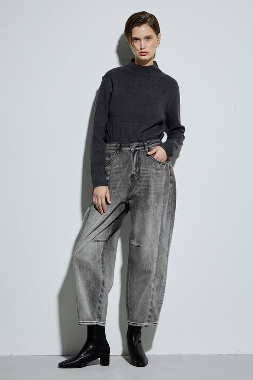 Bonispax Women's Panel-Seam Baggy Jeans B1G35DSL100 — 2322-gallery-00