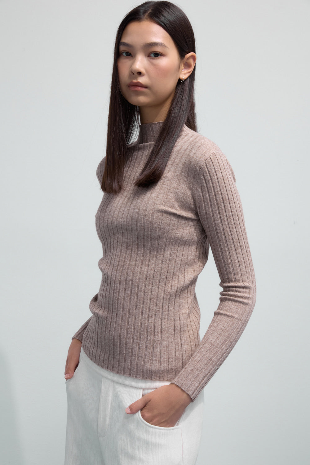 BONISPAX Slim-Fit Ribbed Mock-Neck Sweater B2F46KPO220 — original supplier image 2339-gallery-02