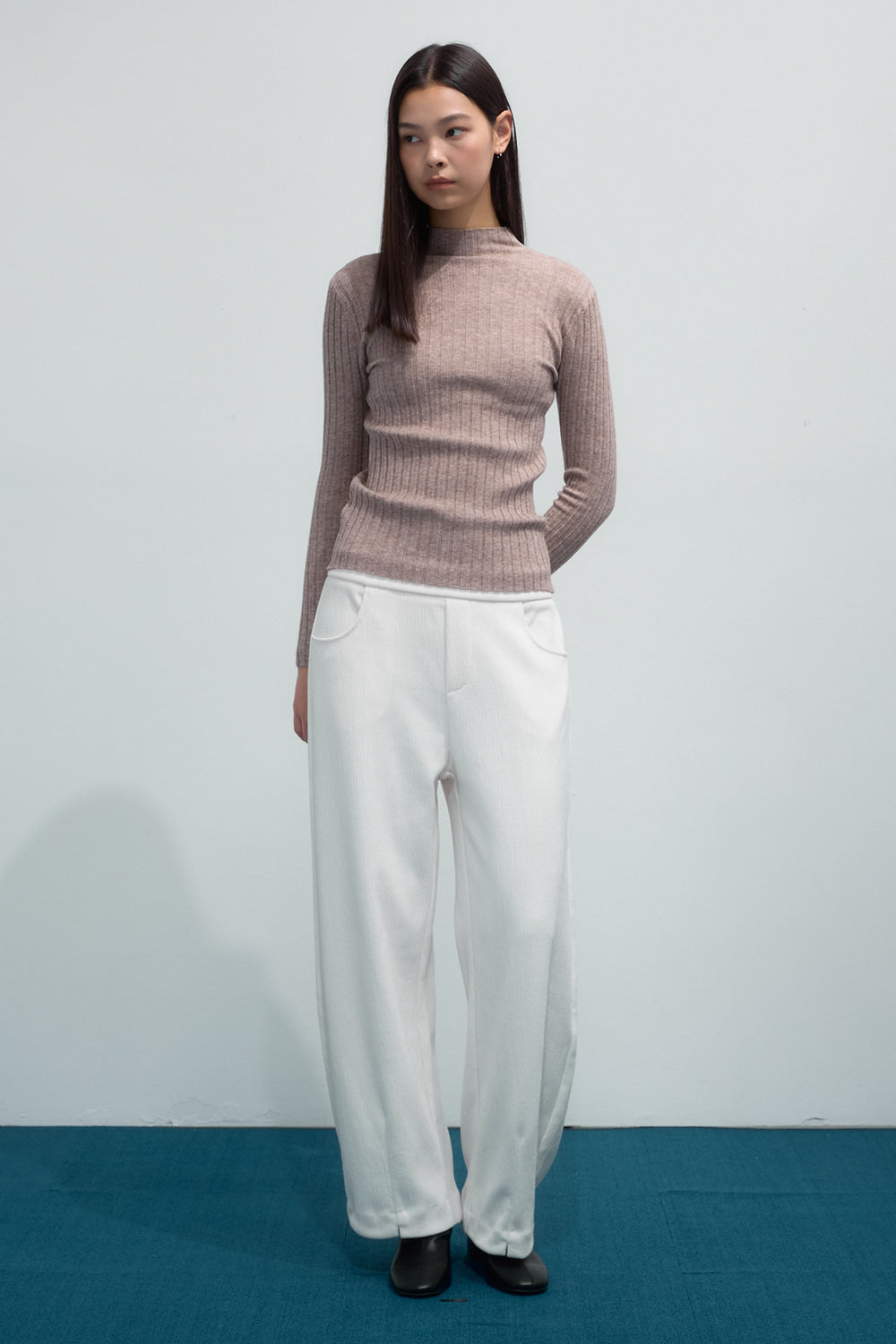 BONISPAX Slim-Fit Ribbed Mock-Neck Sweater B2F46KPO220 — original supplier image 2339-gallery-06