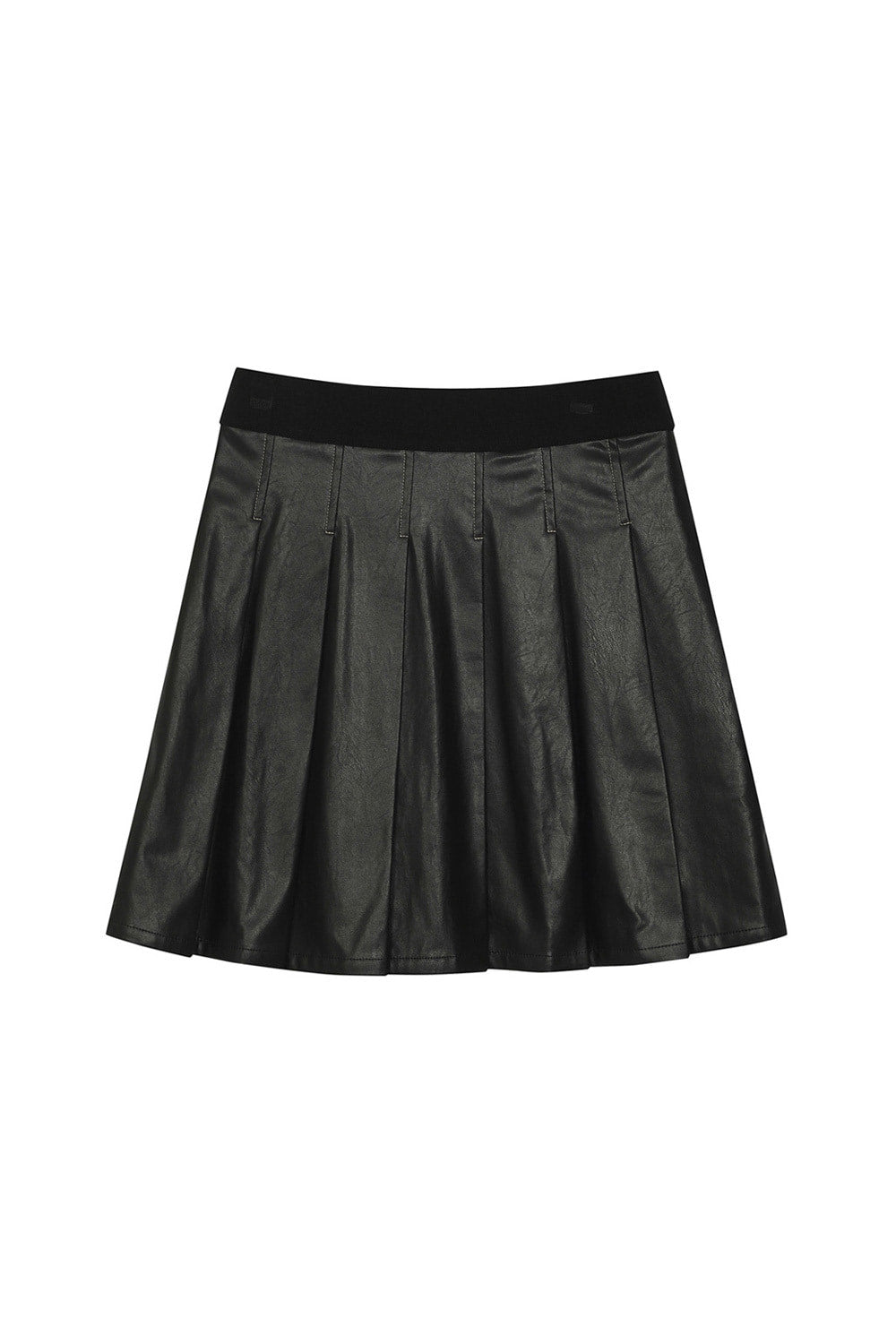 Reete Women's Lettered-Waist Pleated Faux-Leather Skirt U1F32LSK010 — 324-gallery-08