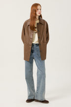 Reete Women's Contrast-Stitch Faux-Leather Collared Jacket U1F32LJK020 — original supplier image 389-gallery-05