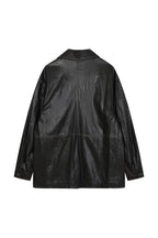 Reete Women's Contrast-Stitch Faux-Leather Collared Jacket U1F32LJK020 — original supplier image 389-gallery-08