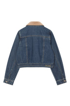 Reete Women's Corduroy-Collar Cropped Denim Jacket U1F32DJK010 — 392-gallery-08