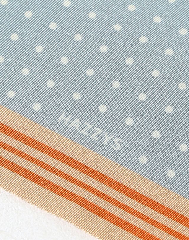 HAZZYS Dot-Pattern Silk Big Twilly Scarf HISC4E201B1 – Light Blue — original supplier image 413070003-gallery-06