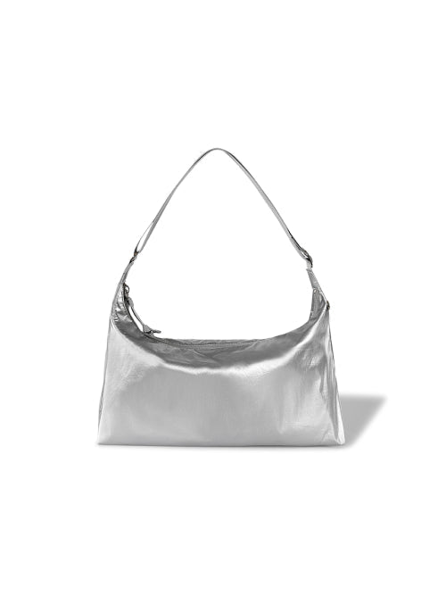 Fennec Medium Nylon Hobo Bag – Silver original view 4141120-gallery-02