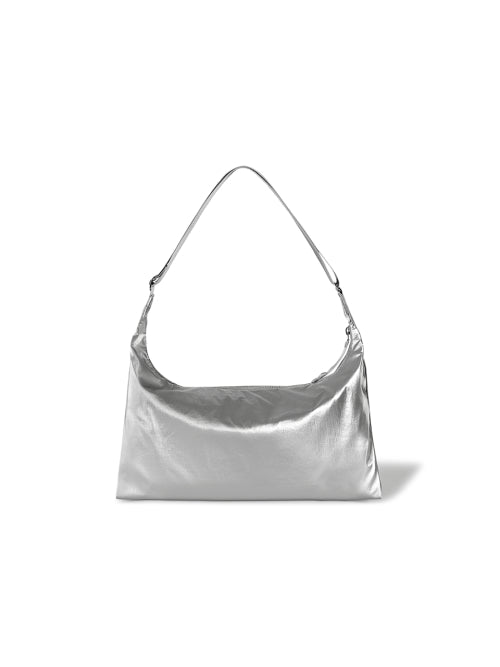 Fennec Medium Nylon Hobo Bag – Silver original view 4141120-gallery-04