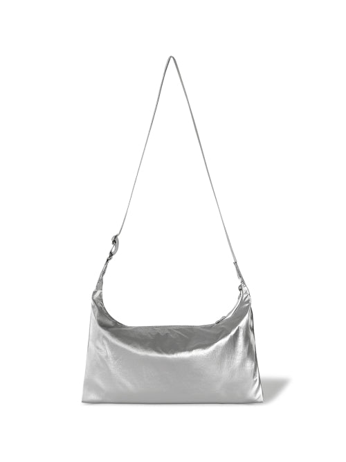 Fennec Medium Nylon Hobo Bag – Silver original view 4141120-gallery-05