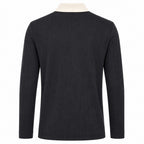 DENNIS Golf Men’s Contrast-Collar Ribbed Stretch Long-Sleeve Polo NARFMTS012 — original supplier image 435178823-gallery-03