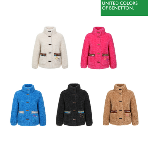Benetton Women's 100% Wool Teddy Jacket – 5 Colors - original supplier photograph