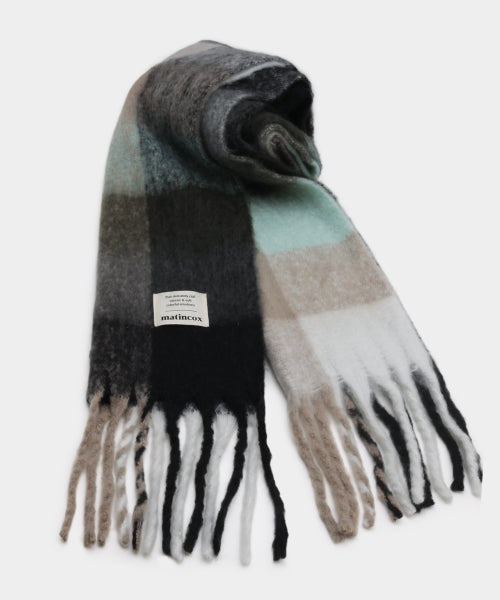 MATINCOX Oversized Check Fringe Scarf – 9 Colors original view 4474051-gallery-03