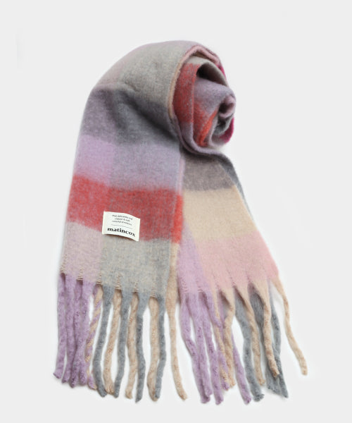 MATINCOX Oversized Check Fringe Scarf – 9 Colors original view 4474051-gallery-05